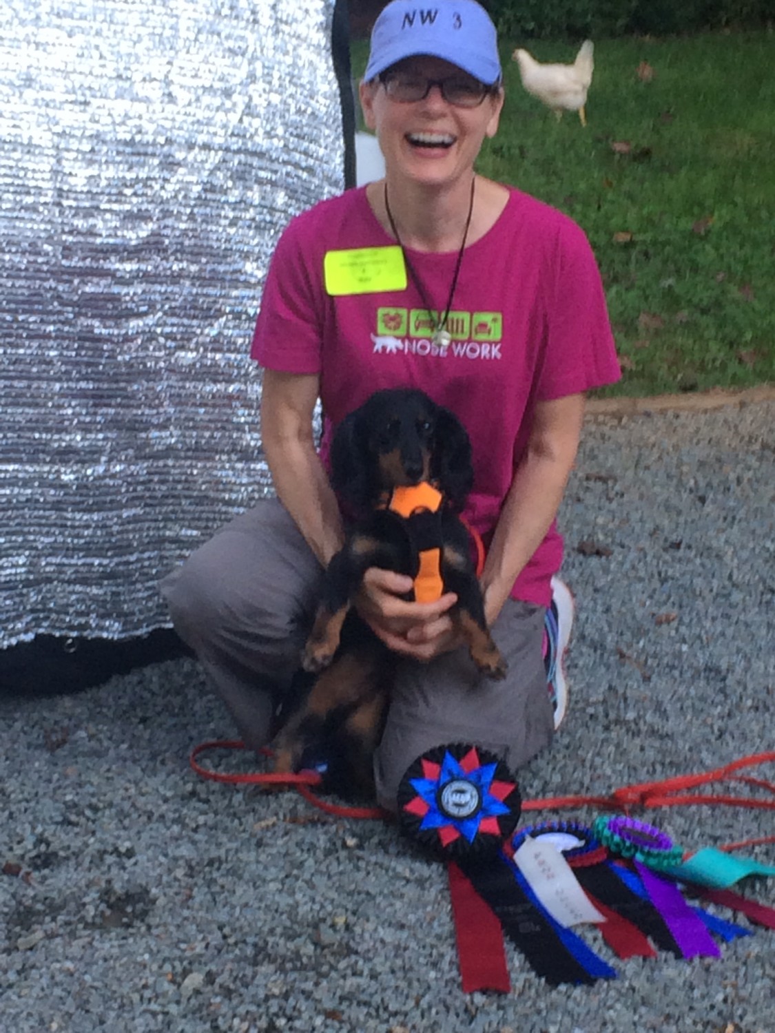 Dr. Michele with her dog Wally.